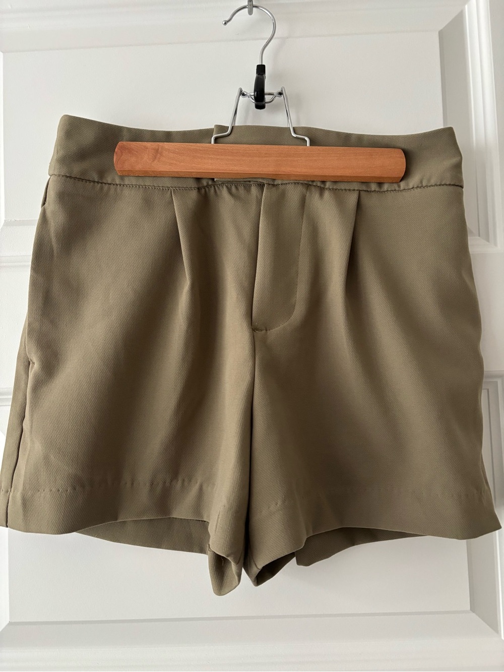 a new day Olive Green High-Rise Tailored Shorts 4